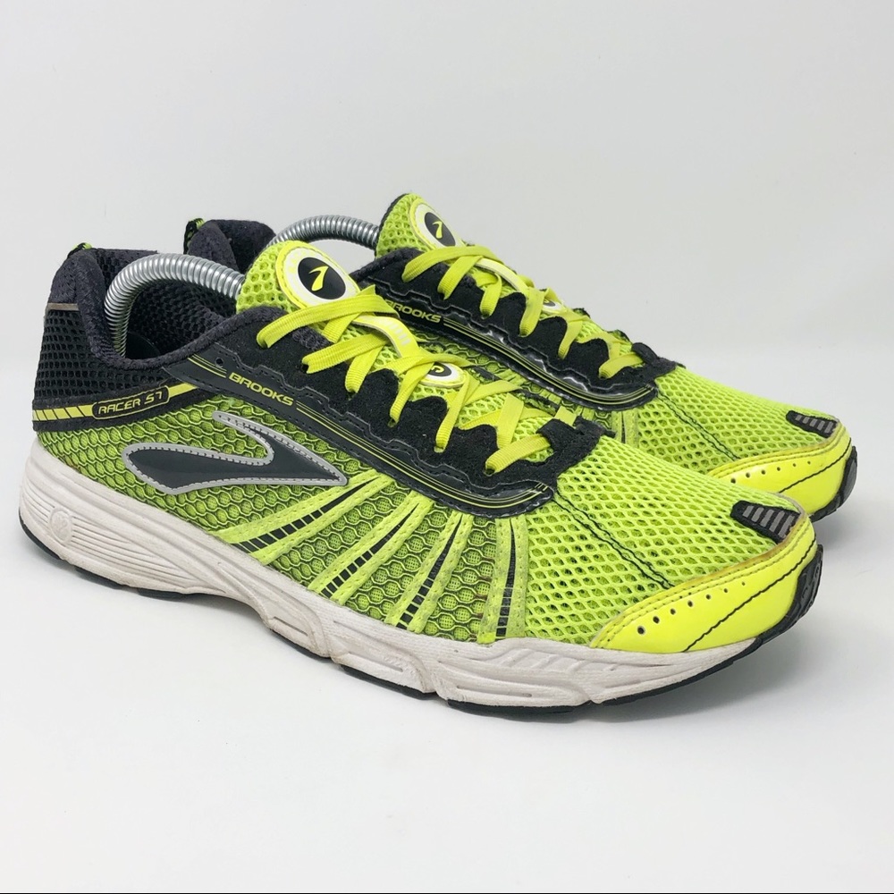 Brooks Neon Yellow and Black Men's Athletic Running Shoes